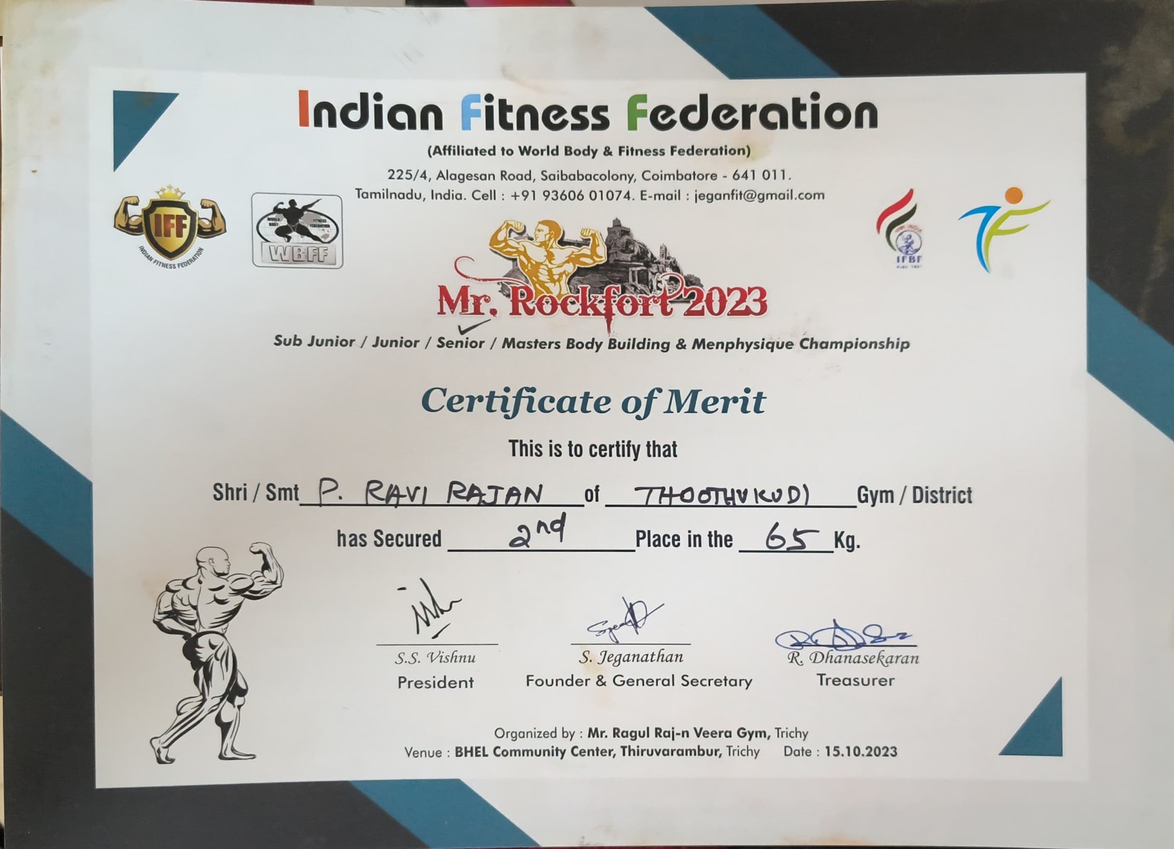 Mr. Rockfort 2023 2nd Place